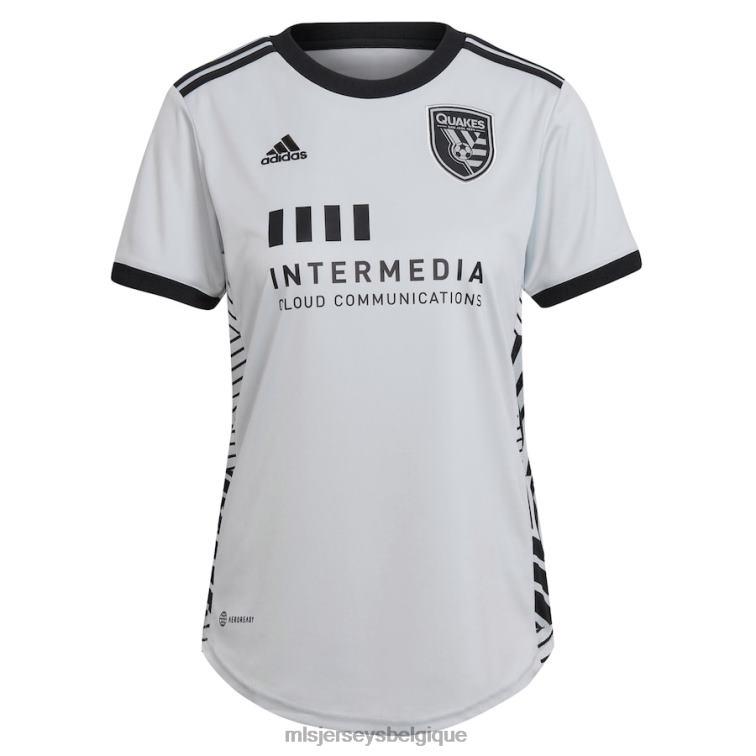 MLS Jerseys femmes tremblements de terre de san jose jackson yueill adidas gris 2022 le kit créateur réplique maillot de joueur J88221471